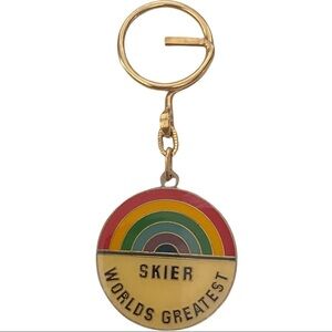 Vtg 1980 Pride Rainbow Worlds Greatest Skier Key